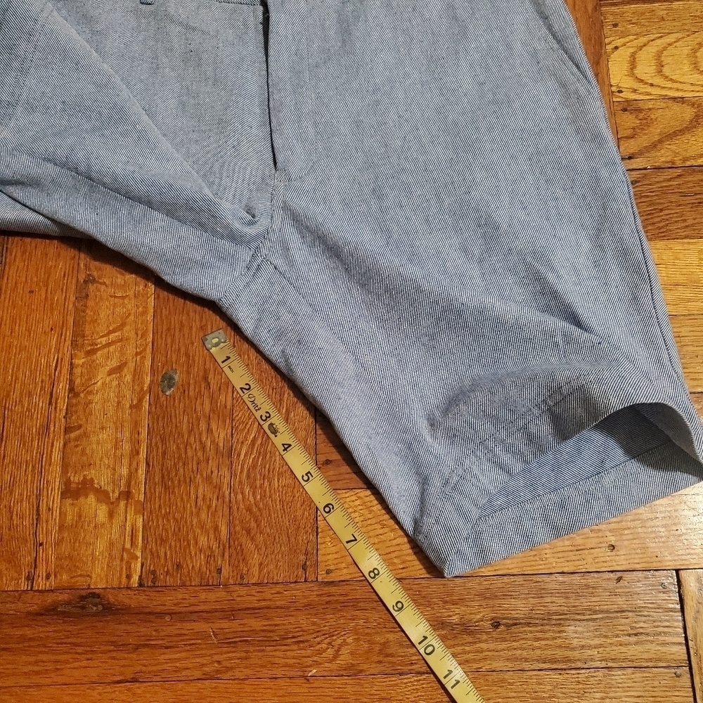 Paisley and Gray Mens Light Blue Twill Flat Front Bermuda Shorts W32 - Picture 8 of 8